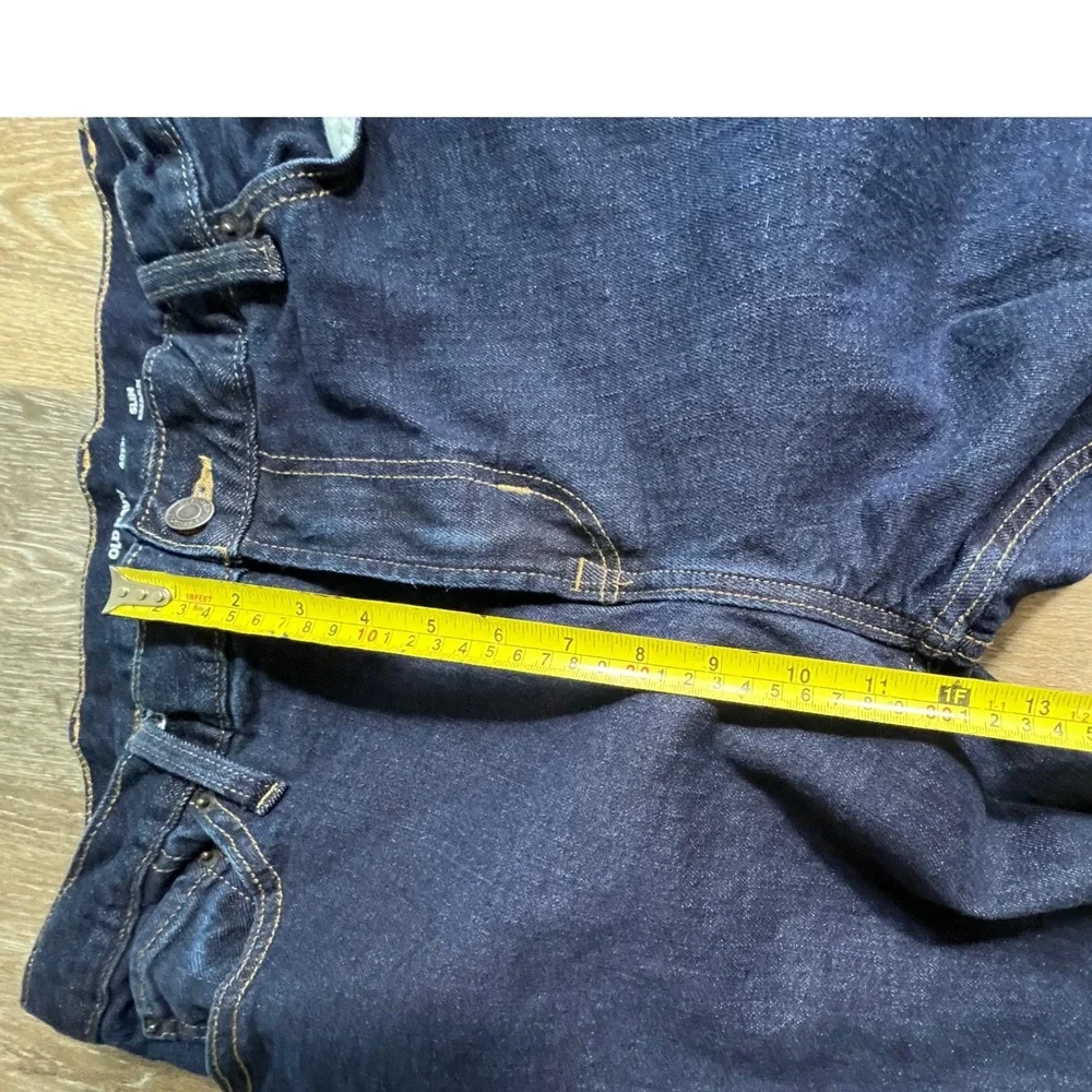 Old Navy Slim Built-In Flex Jeans Mens 40x32 Dark Wash Indigo Stretch Denim